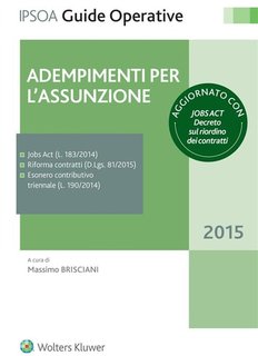 Massimo Brisciani - Adempimenti per l'assunzione (2015)