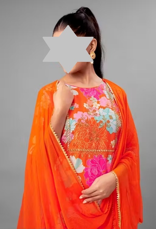 women's faboulas digital muslin kurta set Color 3 (KS106)