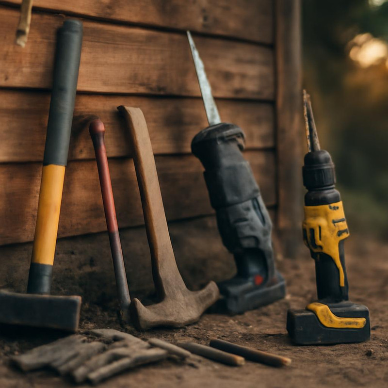 Инструменты для демонтажа сарая: от ручных до механизированных