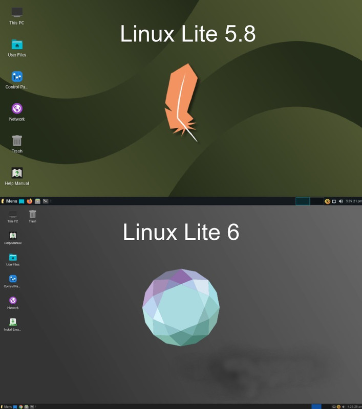 Linux Lite 5.8 vs 6.0 a confronto