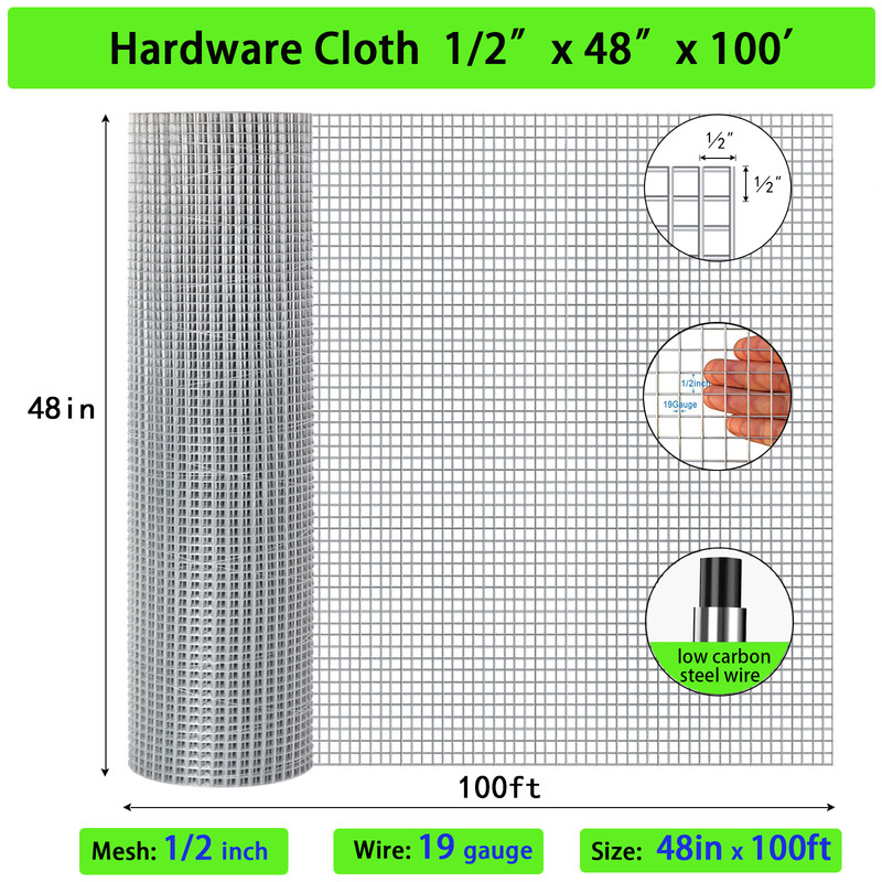 Sizes of Galvanized Wire Mesh