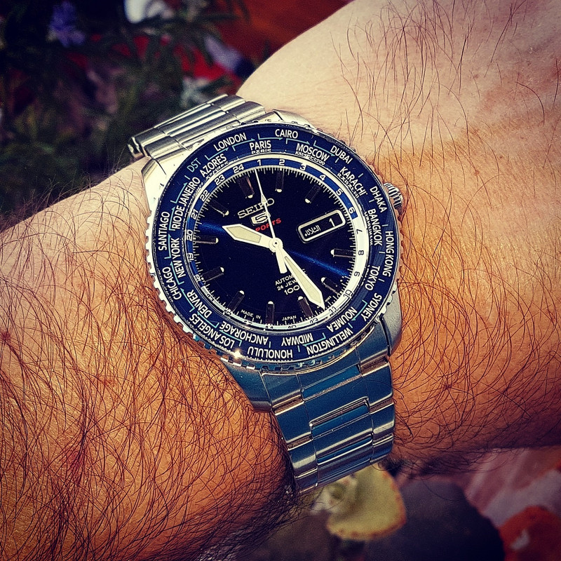 Seiko 5 Sports SRP125 World Time Cal. 4R36 Auto 100M (1)