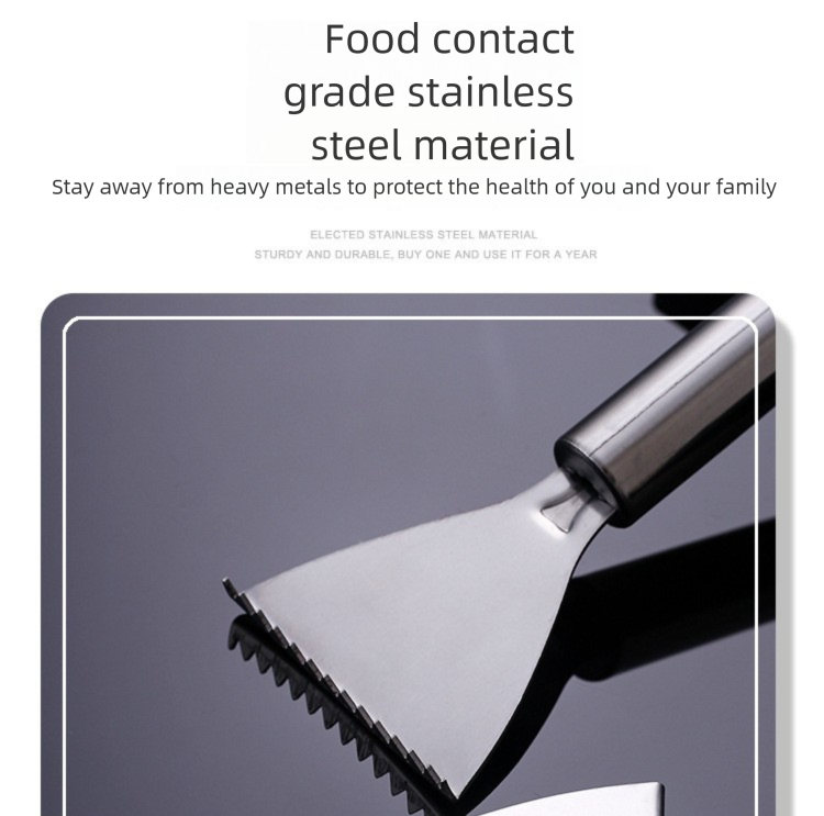 Set of 5 Stainless Steel Fish Scale Removers – Food-Grade Heavy-Duty Fish Scaler Tools with Comfort Grip & Hanging Loop, for Fine & Coarse Scales, Kitchen Essential