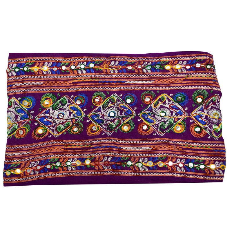 Women's Cotton Dupatta Wrap Stole Mirror Work Embroidery Ethinic Scarves Chunni - Picture 38 of 103