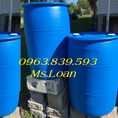 Thùng nhựa đựng nước, thùng phuy nhựa 50L, 120L, 150L rẻ / 0963.839.593 Ms.Loan Phuy-nhua-220-L-nap-kin-1
