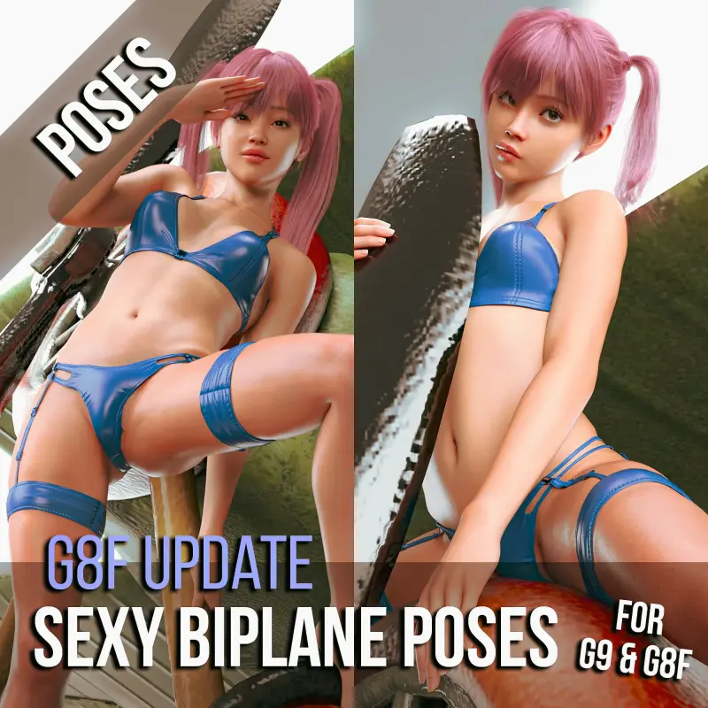 Sexy Biplane Girl Poses for G9 & G8F