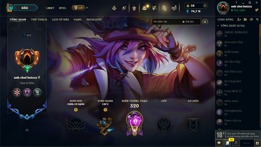 Acc LMHT # - Không Khung