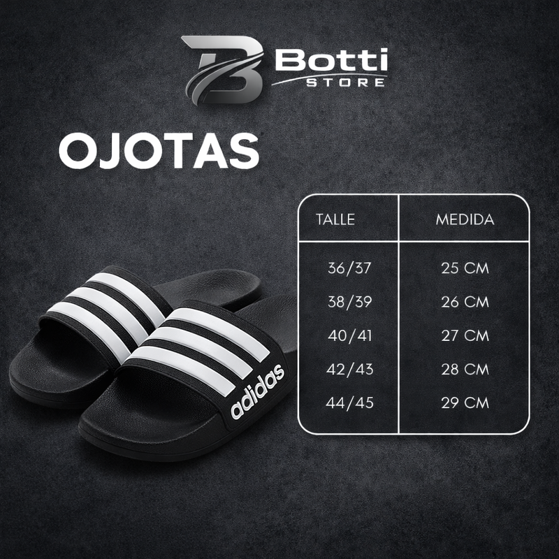 Tabla de Talles Ojotas