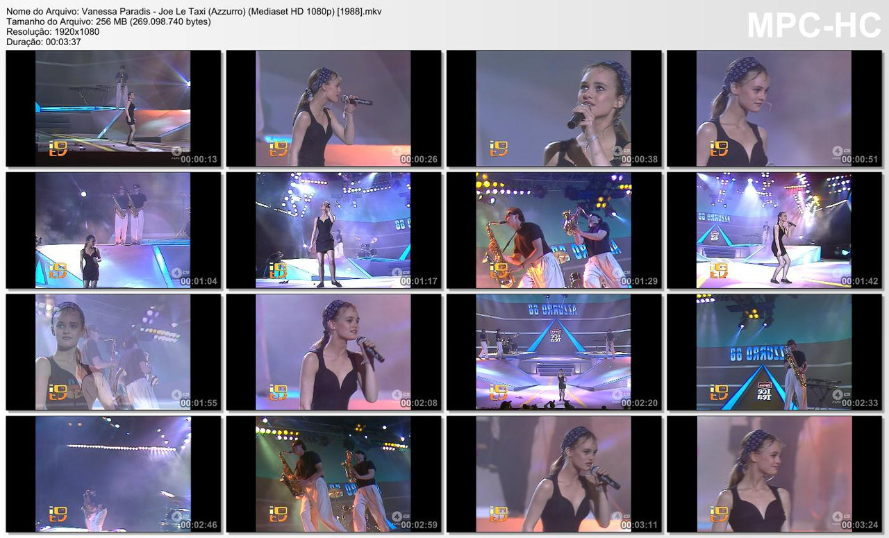 Vanessa Paradis - Joe Le Taxi (Azzurro) (Mediaset HD 1080p) [1988]