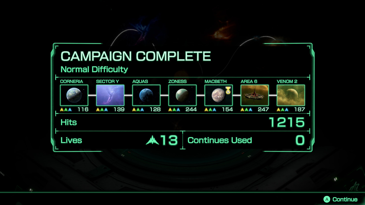The campaign complete screen after a successful run breaking down the path I took to complete the run and my score