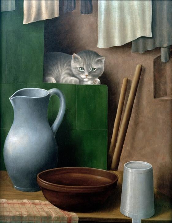 Georg-Schrimpf-Stilleben-mit-Katze-Ofenecke-Meister-Drucke-688467