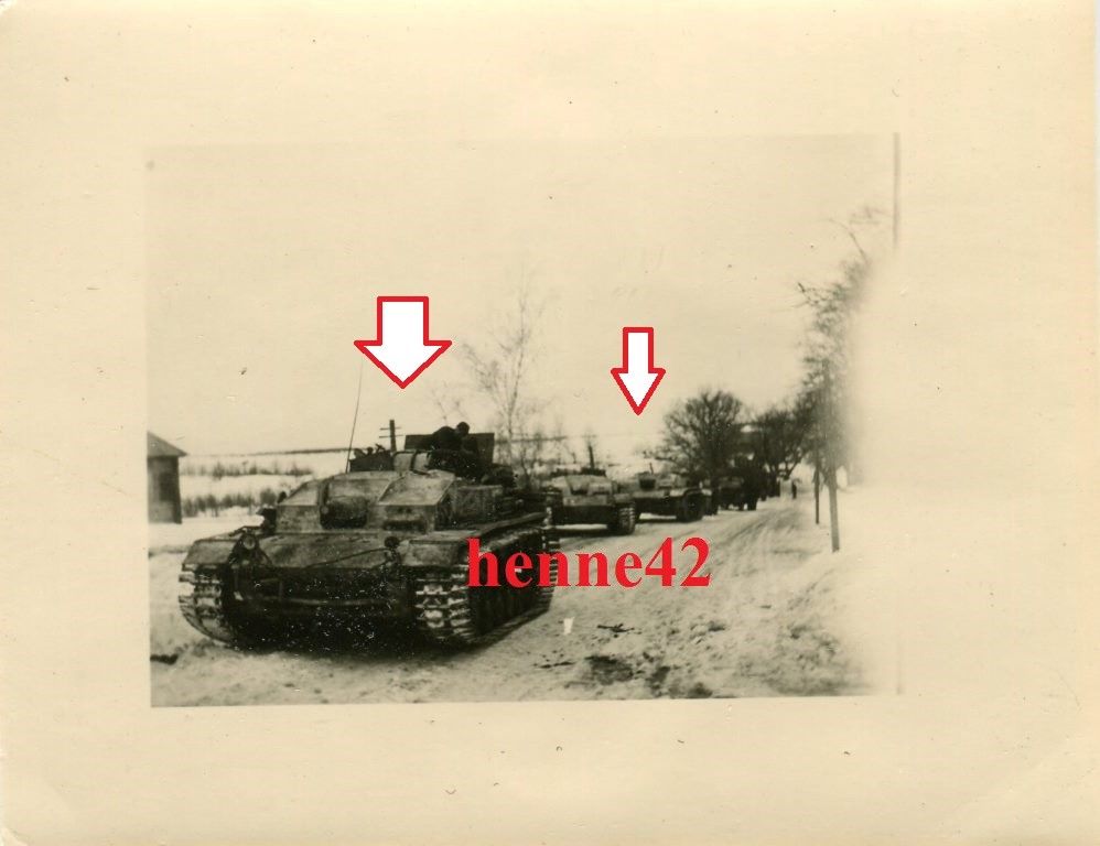 Foto Wehrmacht Dt. Sturmgeschütz III Wintertarn camo Stug
