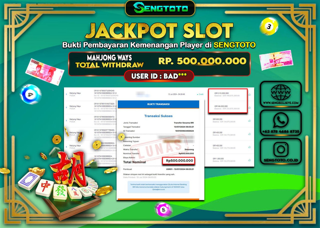 BUKTI PEMBAYARAN SLOT MAHJONG WAYS