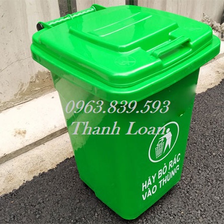 Thùng rác nhựa 60 lít có bánh xe nắp đậy kín rẻ giao toàn quốc / 0963 839 593 Ms.Loan Thung-rac-nhua-60l-co-4-banh-xe-1