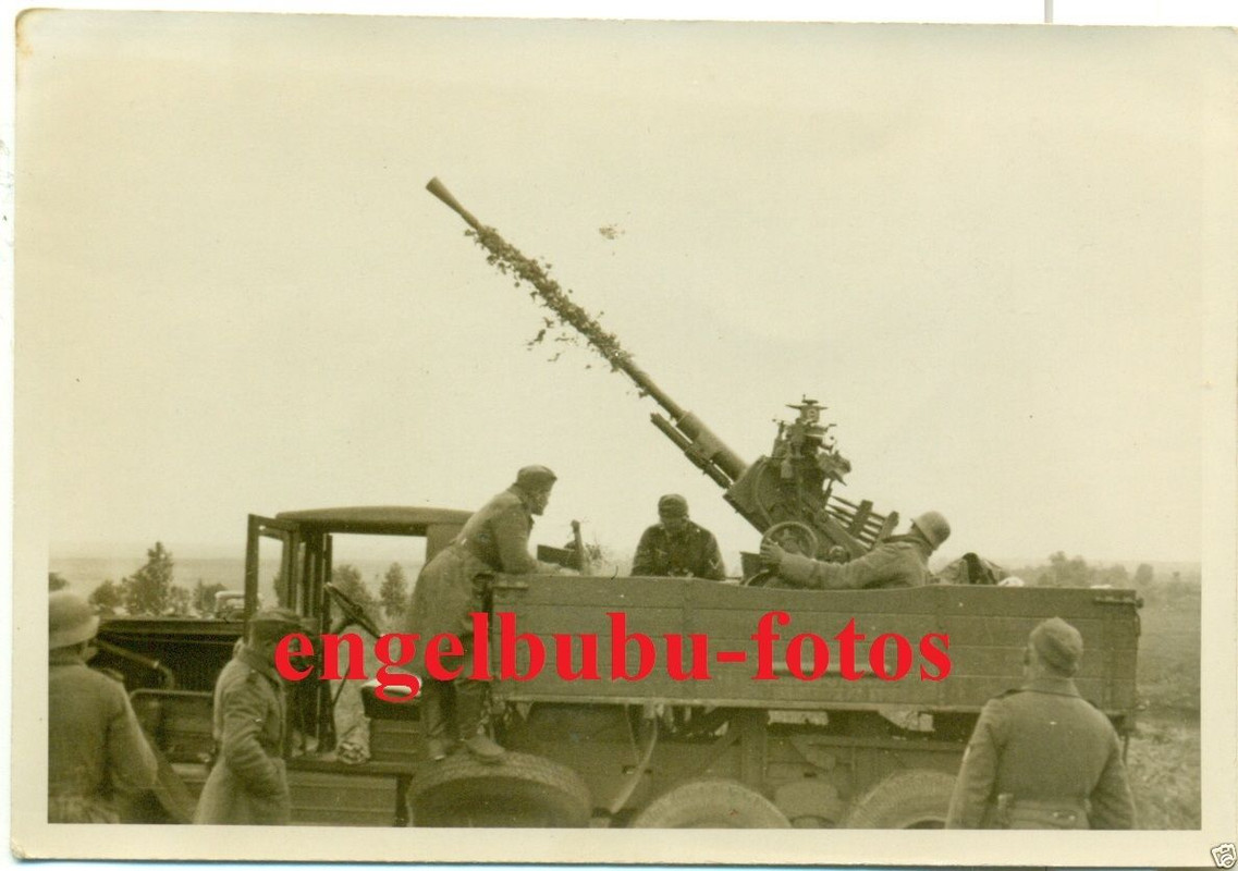 Selt. LASTWAGEN LKW mit PAK  FLAK - RARITÄT - BE