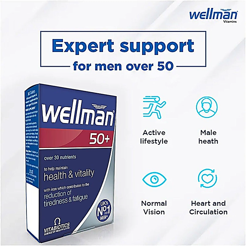 wellman 50+ tablets multivitamins for men 30s wellman 50+ tablets multivitamins for men 30s