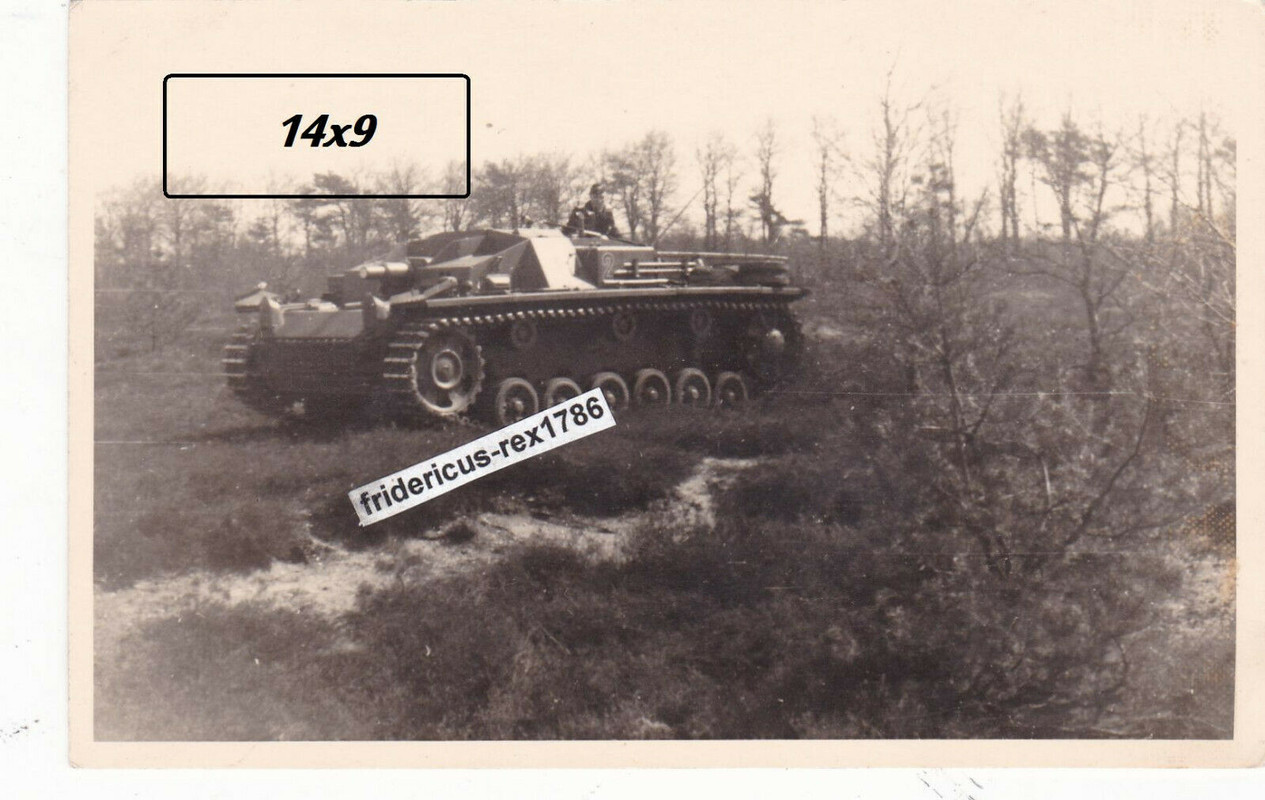 Foto Panzer Tank Sturmgeschütz III StuG Stummel mit Kennung