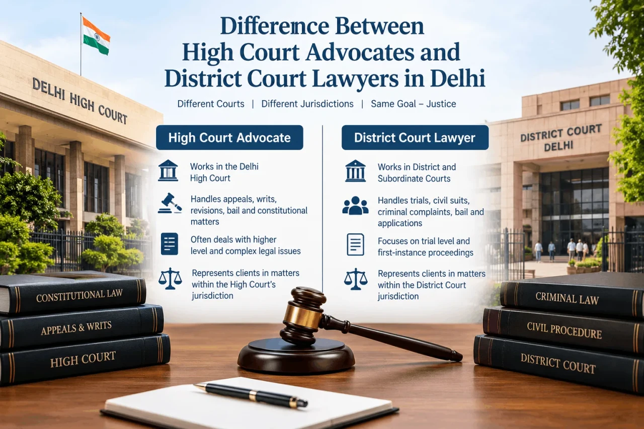 Difference Between High Court Advocates and District Court Lawyers in Delhi