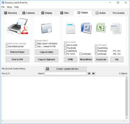 Directory List and Print Pro 4.17