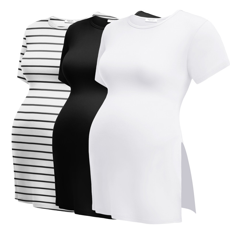 Maternity Shirts stripe black white