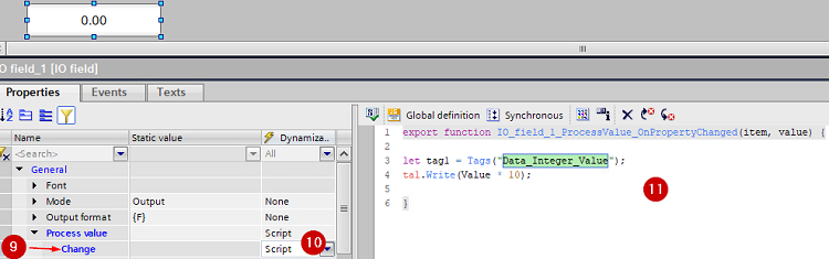 Display an integer value in an IO field with decimal places Display an integer value in an IO field with decimal places