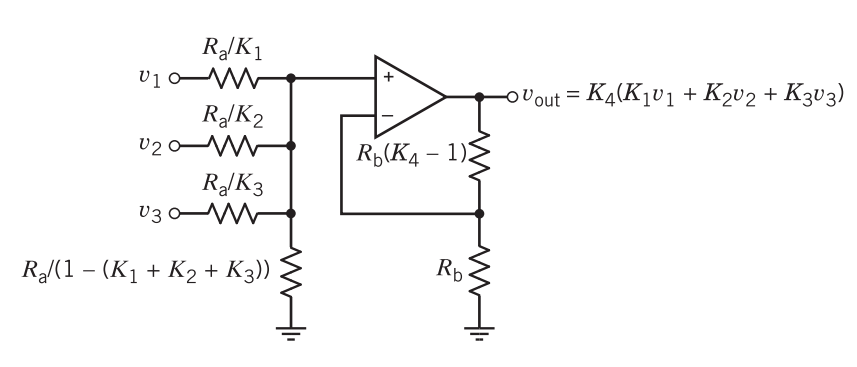 noninverting summing amplifier