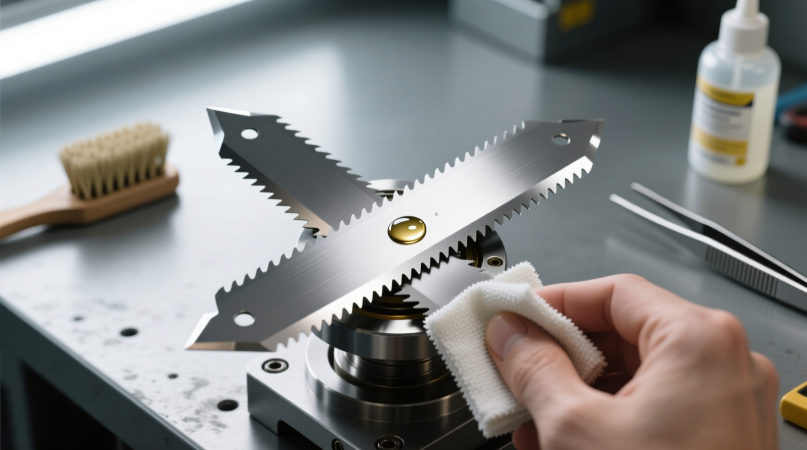 Чистка и смазка ножей триммера