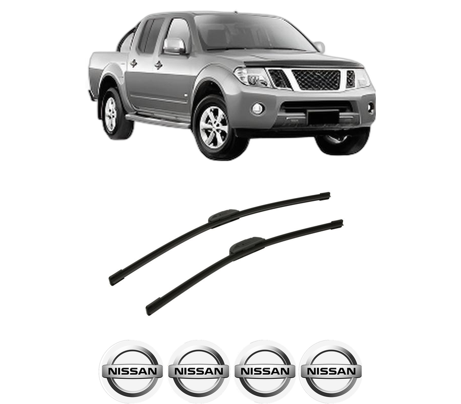 Set stergatoare auto NISSAN NAVARA NP300 (D40) din 2005-2016, pentru parbriz auto, 2 bucati, Bosch Aerotwin Retrofit, din cauciuc siliconat rezistent, 4 Stickere Auto NISSAN
