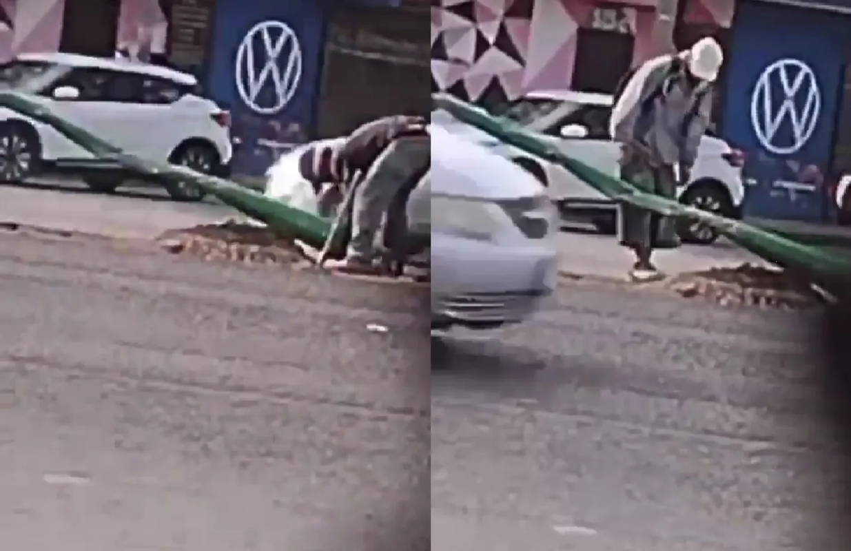 Ladrón provoca terrible choque y sale volando en SLP: este video lo captó todo