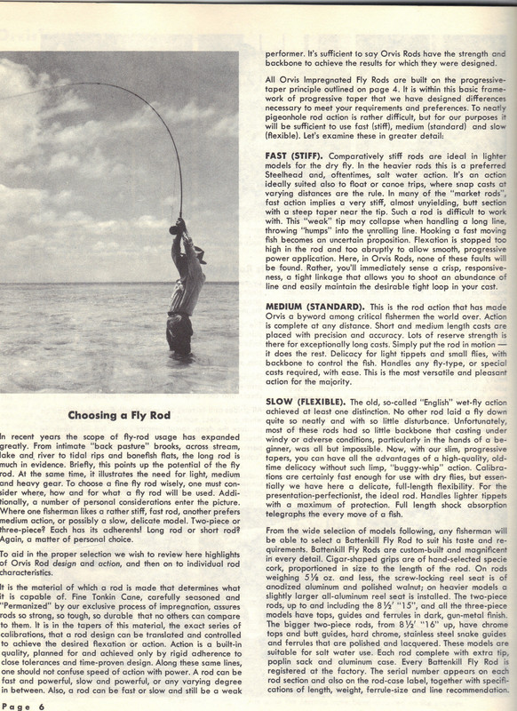 Catalog - 1966 page 6 (Choosing a Fly Rod)