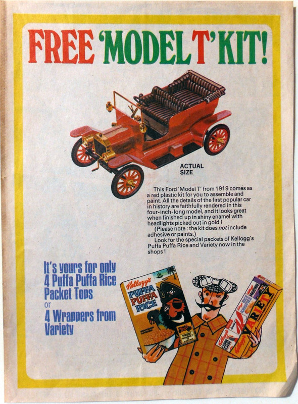 Kellogg's Airfix 32 1910 Model T Ford Advertisement (74)