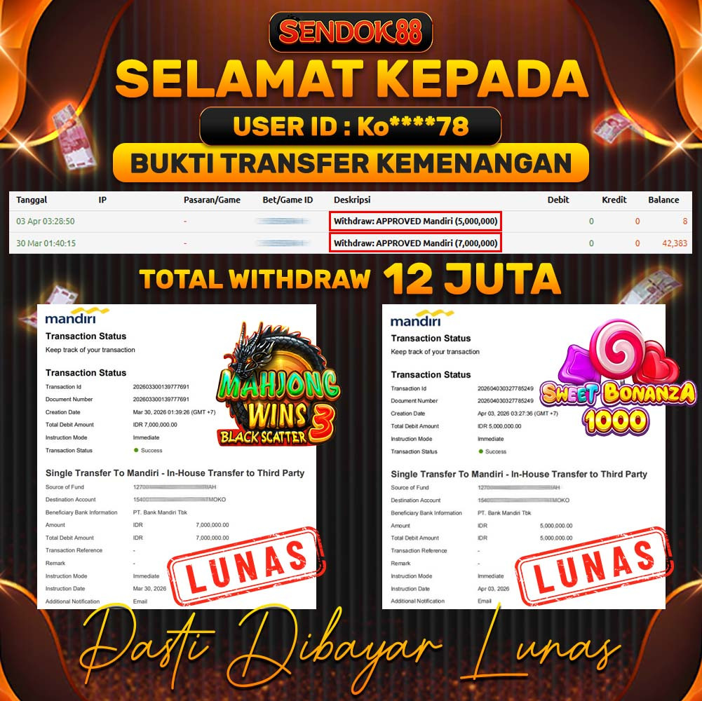 SENDOK88 JEPE! MAHJONG WINS 3 BLACK SCATTER & SWEET BONANZA 1000 Rp 12.000.000,- LUNAS!