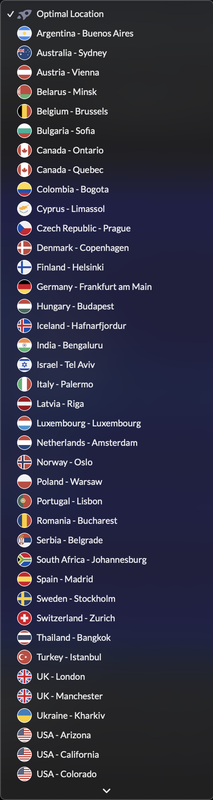 Macbook Pro Server List