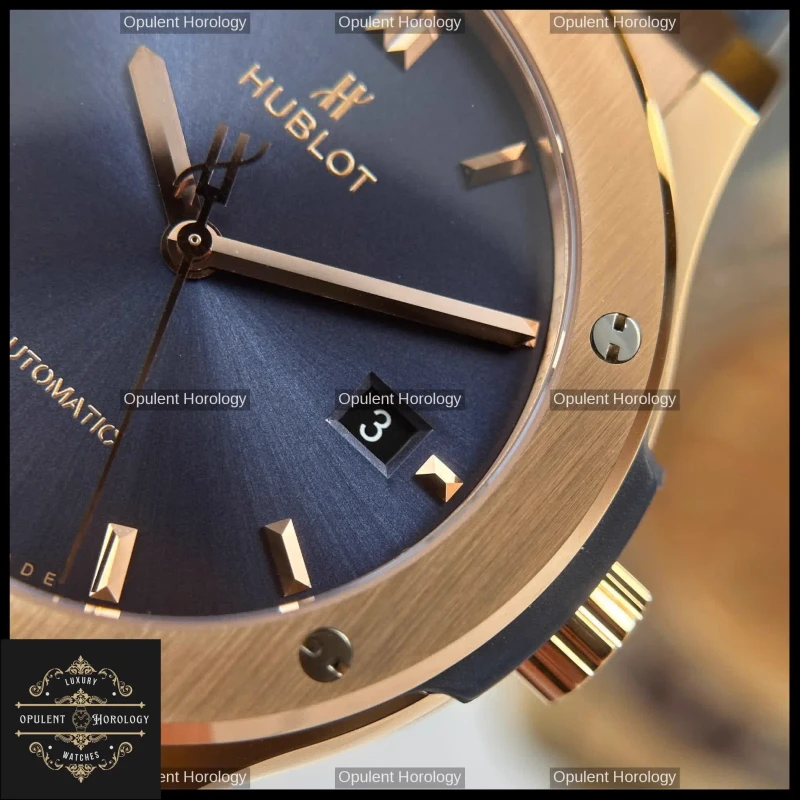 Hublot Classic Fusion King Gold Plated 42mm Blue Dial Swiss Automatic Movement