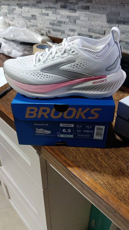 Brooks Glycerin 23 Women's Running Shoes White Pink