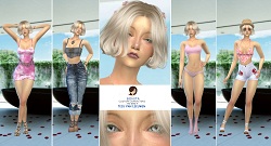Tess Van Leeuwen free characters custom character Sims 4 CAS outfit preview - thumbnail