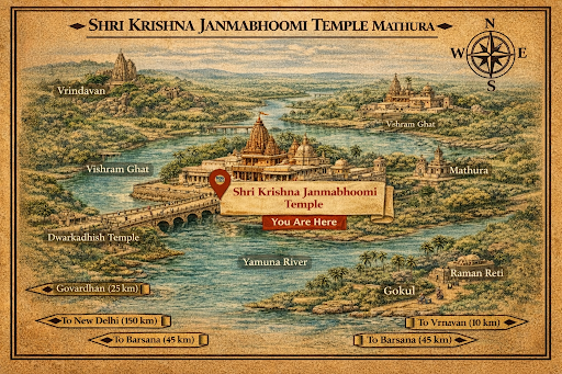 Shree Krishna Janmabhoomi Darshan Map