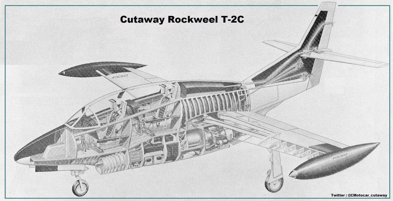 Cutaway Rockweel T-2C
