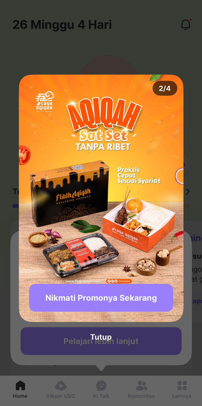 Gambar Pop-up In-app