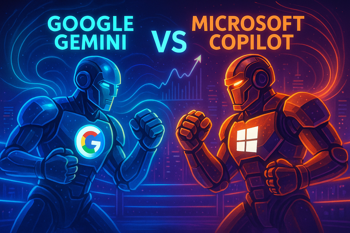 Google Gemini vs. Microsoft Copilot: Qual IA é a Rainha do Futuro Digital?