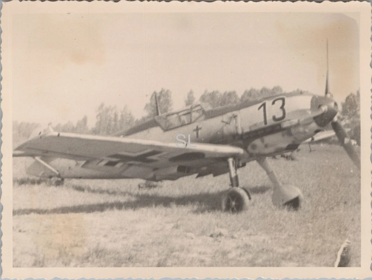 Foto Fliegerhorst Giebelstadt Luftwaffe Messerschmitt Bf 109 (MBF 84)