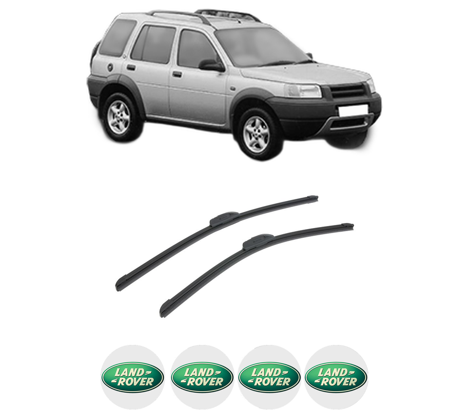 Set stergatoare auto LAND ROVER FREELANDER I (L314) din 1998-2006, pentru parbriz auto, 2 bucati, Bosch Aerotwin Retrofit, din cauciuc siliconat rezistent, 4 Stickere Auto LAND ROVER