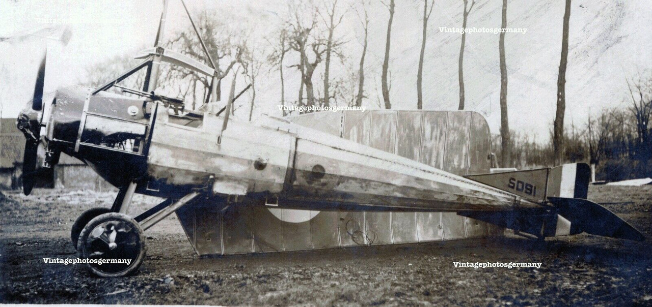 D156 Foto WK1 Frankreich erbeutetes französisches Flugzeug Doppeldecker Kennung (1)