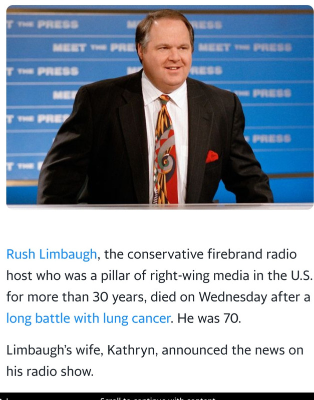 Rush Limbaugh died of lung cancer! 20210217-110007