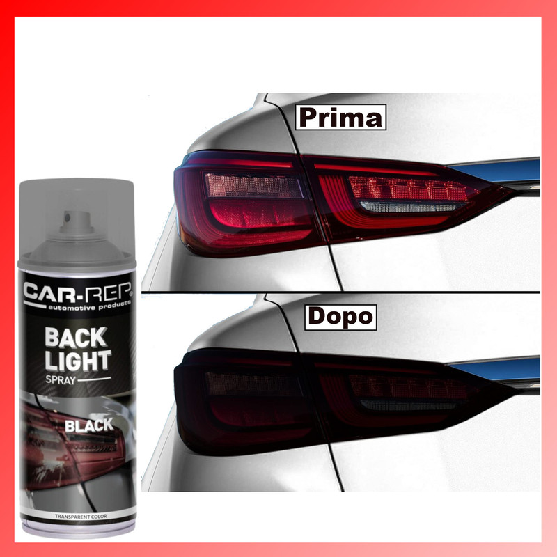 Vernice Spray Nera Lucida Per Oscuramento Fari Posteriori - Effetto Fumé - Foto 3