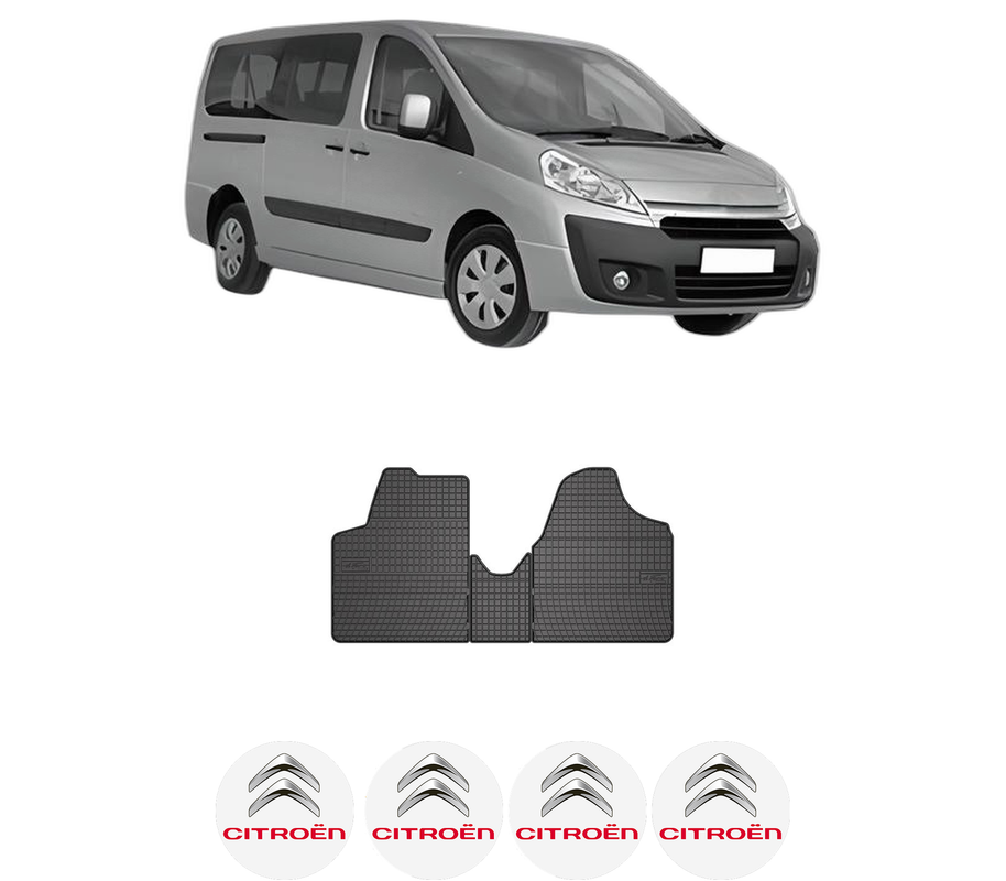 Set covorase presuri CITROEN JUMPY II din 2013-2021, auto, din cauciuc thermoplastic, 4 Stickere auto cu CITROEN
