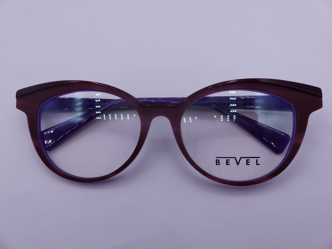 BEVEL 3710 FARRO ISLES ALMOND/AMETHYST WOMENS EYEGLASSES FRAMES SIZE 53-17-135