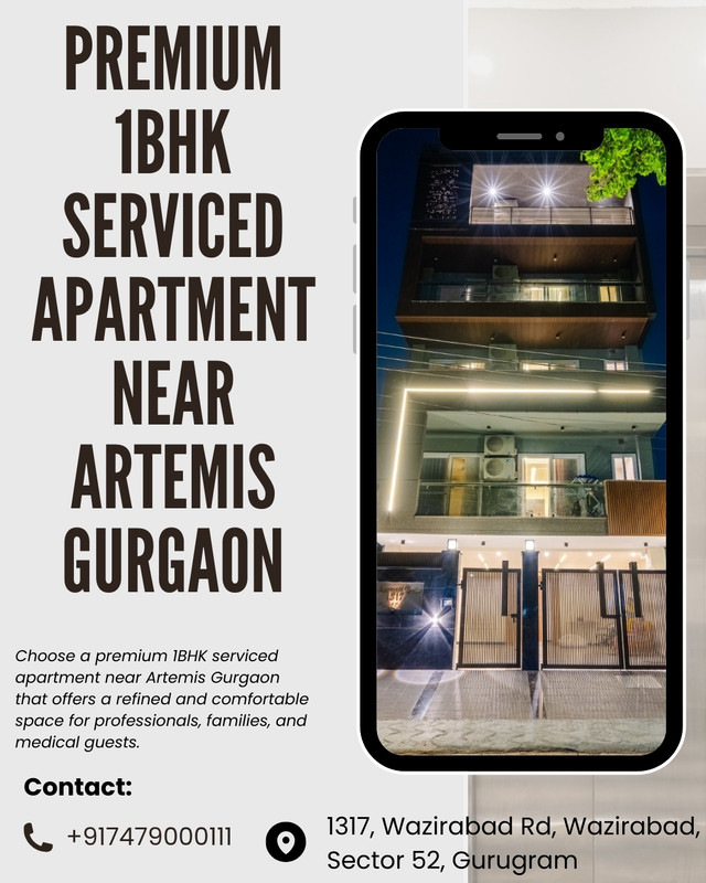 Premium 1BHK Serviced Apartment Near Artemis Gurgaon