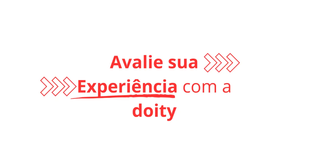 Avalie sua experiência com a Doity
