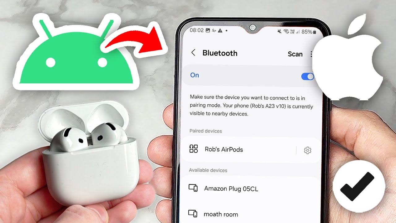 Reconnecting AirPods to Android